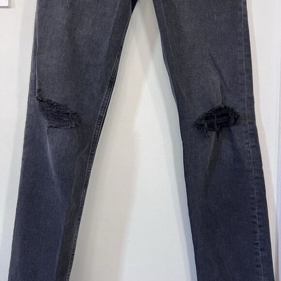 Agolde Jeans 24 Distressed High Waist Organic Cotton High Rise Button Closure - Picture 6 of 10